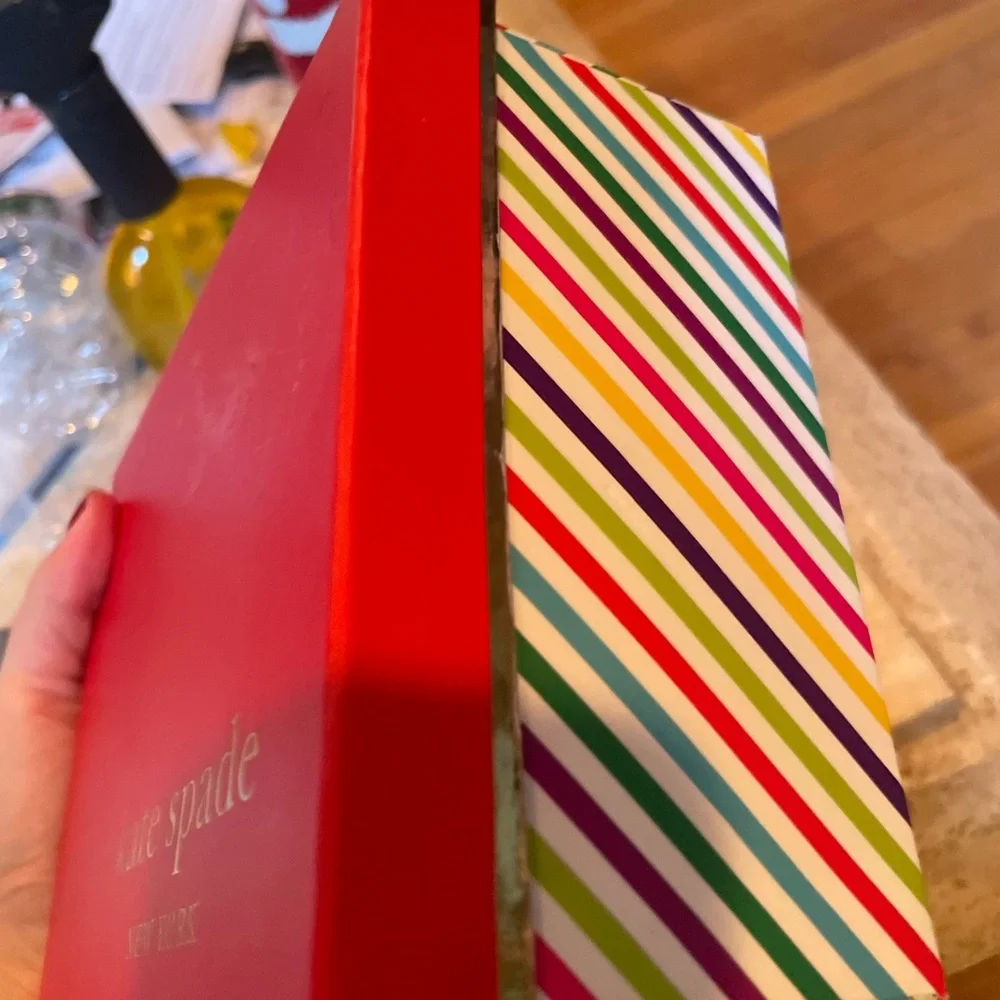 Authentic Kate Spade Red and Striped gift Box